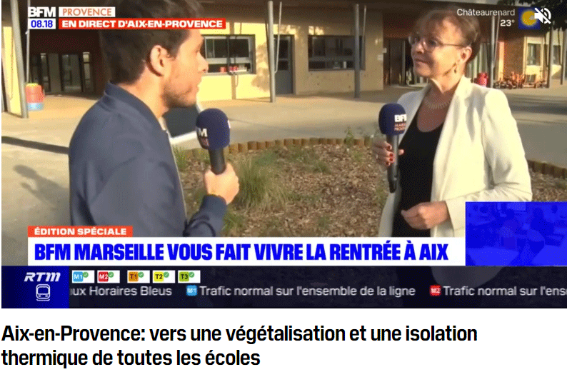 La rentrée des classes à Aix à l'honneur dans BFM Marseille Provence