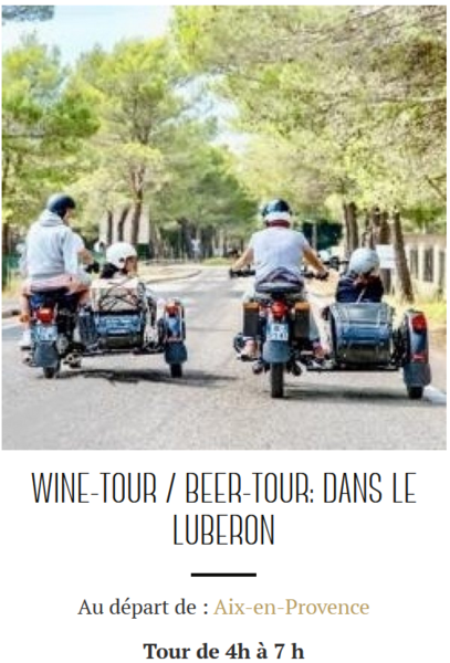 Balade en side-car - circuit bière et vin dans le Luberon (4h) - BE2
