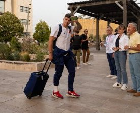 Arrivée de l'équipe de France de rugby à Aix-en-Provence