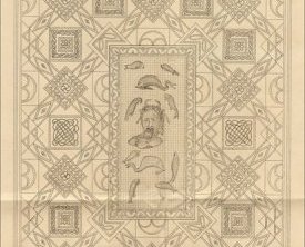 Dessin de la mosaïque du Dieu Océan