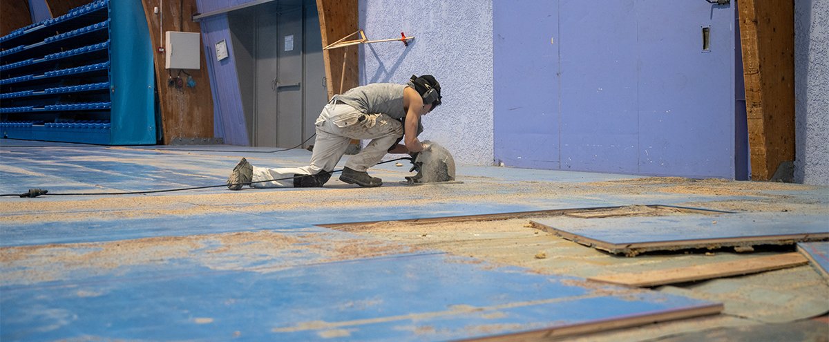 Le gymnase en chantier