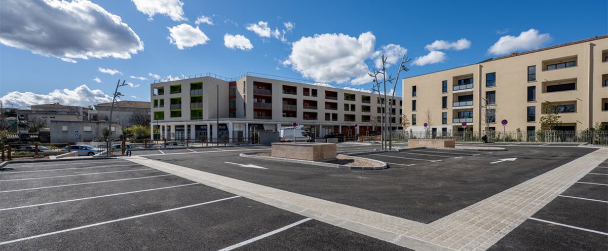 Nouvelles places de parking à la Duranne