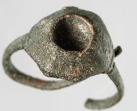 Bague à incrustation - Bronze - Antiquité