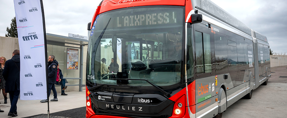 Mise en service des bus de 18 mètres de l'Aixpress