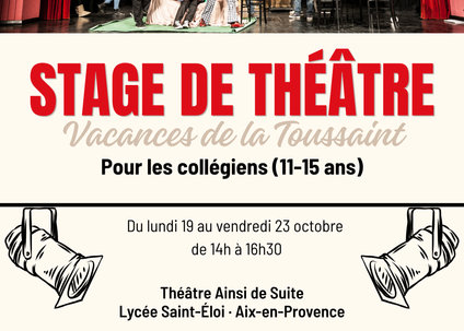 Stage de Théâtre Collégiens au théâtre Ainsi de Suite