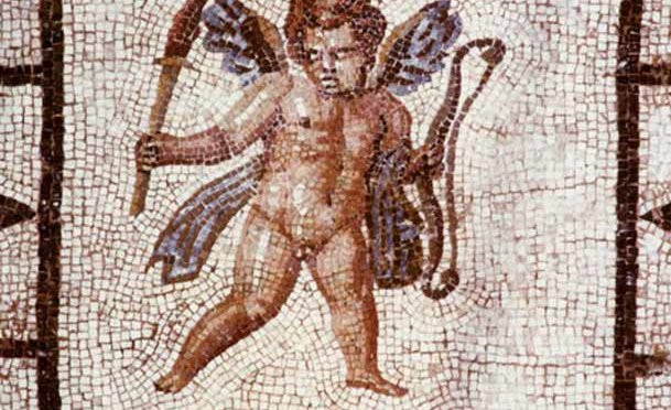 Détail de la mosaïque à la volière 2