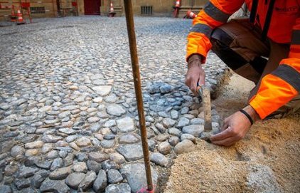 Les travaux de la calade de l'Hotel de Ville sont achevés