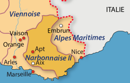 Aix promue capitale provinciale et entre dans les christina tempora