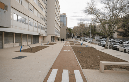 Fin de la première phase des travaux - rue Le Corbusier