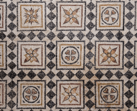 Détail de la mosaïque de Darès et Entelle - 18 rue des Magnans 1991/1992