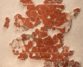 Détail des gladiateurs au combat - Frise de la zone supérieure de la Maison (…)