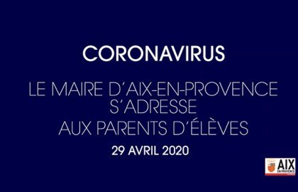 Réouverture des écoles : le maire s'adresse aux parents