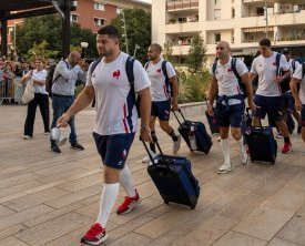Arrivée de l'équipe de France de rugby à Aix-en-Provence
