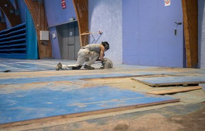 Le gymnase en chantier