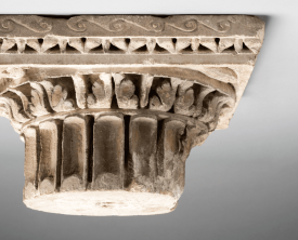 Chapiteau toscan engagé - Pierre de Calissane et pierre froide - Antiquité (…)