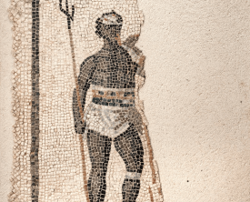 Mosaïque au Gladiateur - 0.89 x 0.60 m - Ecole Supérieure d'Art 1993