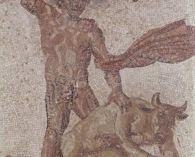 Mosaïque de Thésée et le Minotaure