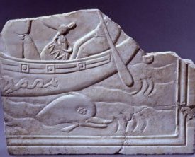 Relief à décor de pêche