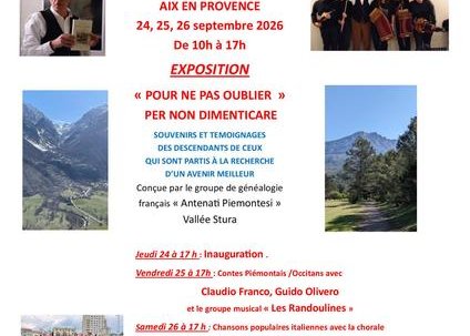 Exposition - Pour ne pas oublier / Per non dimenticare