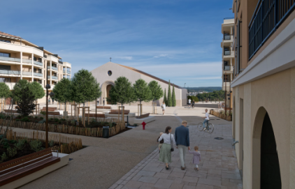 Début des travaux de l'église Saint-Joseph