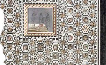 Mosaïque à la scène de comédie