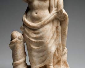 Statuette d'Esculape ou d'un Genius - Marbre blanc 25 x 14 x 9,5 (…)