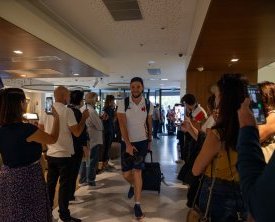 Arrivée de l'équipe de France de rugby à Aix-en-Provence