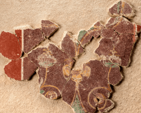 Décor mural du mur sud de la salle à la mosaïque noire - 38/42 boulevard de (…)