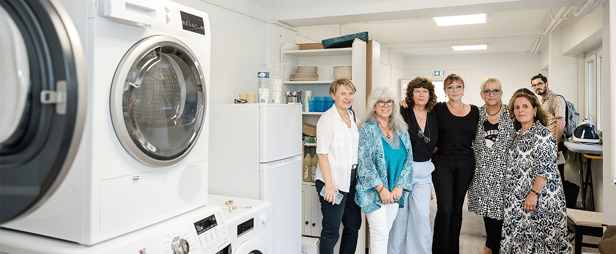Inauguration d'une laverie solidaire