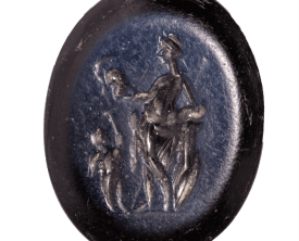 Intaille Vénus Victrix et Amour - Nicolo 15,5 x 12 x 3,5 mm - Antiquité Ier (…)