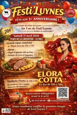Repas festif et concert - Anniversaire Festi'Luynes