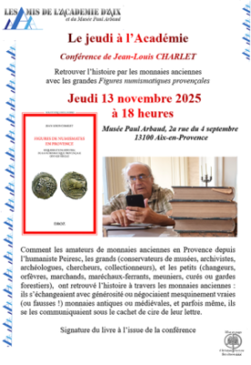 Les Jeudis à l'Académie : Figures numismatiques de Provence