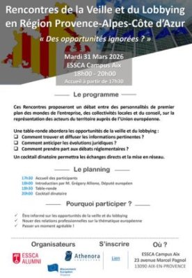 Rencontres de la Veille et du Lobbying Européens en Région Provence-Alpes-Côte d'Azur