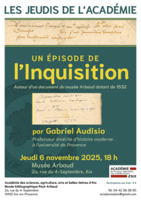 Les Jeudis de l'Académie : Un épisode de l'Inquisition