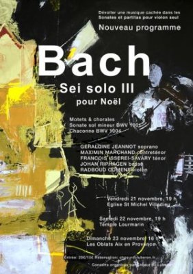Concert Bach Sei solo III pour Noël
